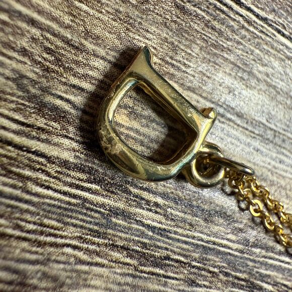 Gold Tone Initial “D” Necklace - Picture 3 of 7